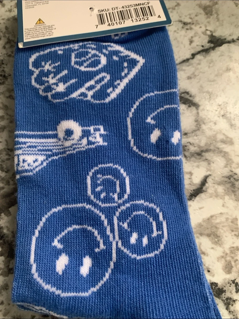 🆕- The Brady Bunch Blue Crew Socks with Retro Logo